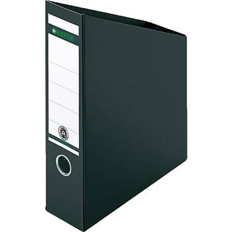Leitz Álló Irattartó 80 mm Gerincszélességgel, A4, Kemény Karton, Összehajtható, Fekete, 24230095