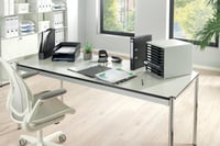 Leitz Standard A4 odkladacia priehradka na dokumenty, 5 ks, priehľadná, stolový organizér na dokumenty, stohovateľná, kompatibilná so sériou Plus 6