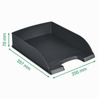 Leitz Standard A4 odkladacia priehradka na dokumenty, 5 ks, priehľadná, stolový organizér na dokumenty, stohovateľná, kompatibilná so sériou Plus 5