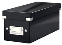 Leitz Click & Store WOW CD úložný box s vekom, organizér na dokumenty, čierny, prémiový kartón, protišmyková fixácia, na použitie v domácnosti a kancelárii 1