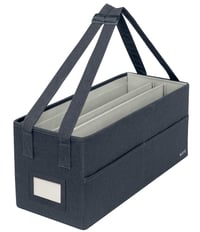 Leitz Desk Sharing Textilná pracovná taška na hybridnú a mobilnú prácu, skladacia taška na notebook, taška na hot desking, sivá, veľkosť L, 6444008 1