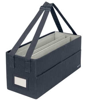 Leitz Desk Sharing Textilná pracovná taška na hybridnú a mobilnú prácu, skladacia taška na notebook, taška na hot desking, sivá, veľkosť L, 6444008