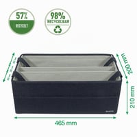 Leitz Desk Sharing Textilná pracovná taška na hybridnú a mobilnú prácu, skladacia taška na notebook, taška na hot desking, sivá, veľkosť L, 6444008 5