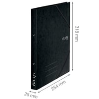 Dosar cu inele Leitz A4, 2 inele, cu închidere elastică, carton, cotor 25 mm, capacitate 140 coli, pentru școală și acasă, multicolor, 5 bucăți 5