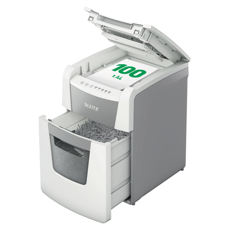 Skartovačka Leitz IQ Autofeed Small Office, s automatickým podávaním na 100 listov papiera, pre kancelárske použitie