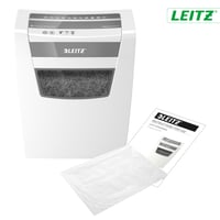 Distrugător de documente Leitz IQ Home Office, 12-10 coli (70-80 g/m²), nivel de securitate P4, coș de 23 litri, certificat TÜV+GS, alb 7