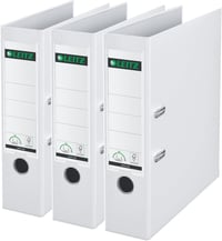 Leitz Iratgyűjtő A4 Fehér Műanyag 80mm 3 Darab Csomag - White, Wide 1