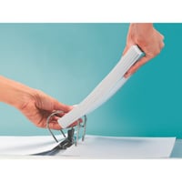 Kvalitný pákový zakladač Leitz 180°, A4, šírka chrbta 8 cm, povrch s plátennou štruktúrou, certifikát Modrý anjel, modrý 4