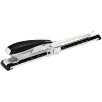 Capsator cu braț lung Leitz NeXXt 55600095, capacitate 40 de coli, carcasă ergonomică din metal, negru, cu capse incluse 1