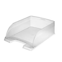 Tăviță pentru documente Leitz Plus Jumbo A4, set de 4 bucăți, transparentă, organizator de birou suprapozabil, capacitate extra mare 2