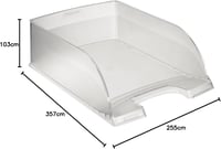 Leitz Plus Slim A4 Irattálca Fagyott Fehér Levéltartó - 1 pc., Transparent 7