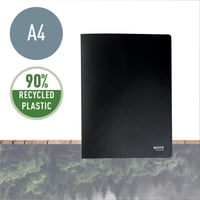 Prezentačná zložka Leitz Recycle A4, 20 fixných plastových vreciek, kapacita 40 listov, 100 % recyklovateľná, čierna 2