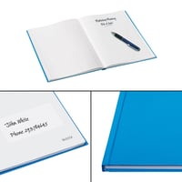 Zápisník Leitz Solid A4 s tvrdou väzbou, linajkový, 160 strán, 80 listov, papier s certifikátom FSC, 80 g/m², obal odolný proti poškriabaniu, kancelársky a školský denník, svetlomodrý 3