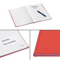 Leitz Solid A4 zápisník s tvrdou väzbou, linajkový, 160 strán, 80 listov, FSC papier 80g/m², povrch odolný proti poškriabaniu, svetločervený, kancelársky, školský denník 3