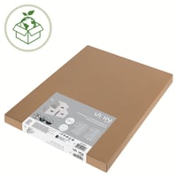 Cutie de depozitare Leitz VON cu capac, 46 L, extra mare, carton 100% reciclat, model geometric, alb, 3 bucăți, 61420001 6