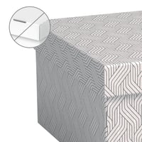Cutie de depozitare Leitz VON cu capac, 46 L, extra mare, carton 100% reciclat, model geometric, alb, 3 bucăți, 61420001 7