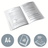 Prezentačná zložka Leitz WOW 46310016, formát A4, 20 priehľadných vreciek, kapacita 40 listov, žltá 3