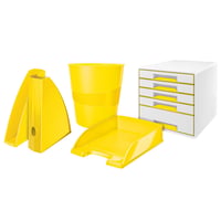 Leitz WOW 52771016 Biblioraft A4 pentru Documente și Reviste cu Orificiu pentru Deget, Galben 6