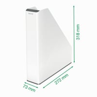 Leitz WOW 53621001 Stojan na časopisy A4 dvojfarebný biely/sivý Duo Colour na ukladanie kancelárskych zložiek 4