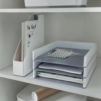 Leitz WOW 53621001 Stojan na časopisy A4 dvojfarebný biely/sivý Duo Colour na ukladanie kancelárskych zložiek 2