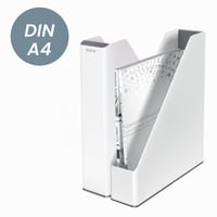 Leitz WOW 53621001 Stojan na časopisy A4 dvojfarebný biely/sivý Duo Colour na ukladanie kancelárskych zložiek 3