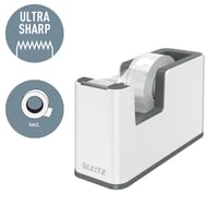 Leitz WOW Duo Colour Stolový odvíjač lepiacej pásky s páskou, biela/sivá 3