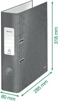 Leitz WOW iratrendező 180°-os mechanikával, A4, 8 cm gerincszélesség - piros 4