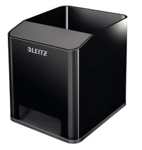Puzdro na písacie potreby Leitz WOW s reproduktorom, 9x10x10,1 cm, čierne/antracitové, polyester, dvojfarebné 1