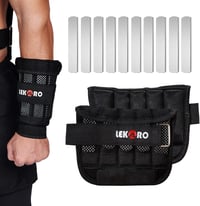 LEKÄRO Állítható Csuklósúly Pár Fitness Edzéshez Futáshoz Sétához - Black - 1 kg 1
