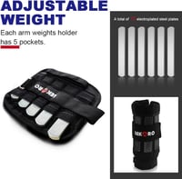 LEKÄRO Állítható Csuklósúly Pár Fitness Edzéshez Futáshoz Sétához - Black - 1 kg 2