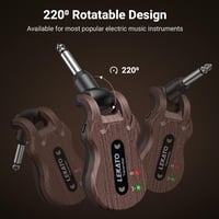 LEKATO 5.8 GHz Vezeték Nélküli Gitár Rendszer - Újratölthető Digitális Adó-Vevő Szett Elektromos Gitárhoz és Basszusgitárhoz 4