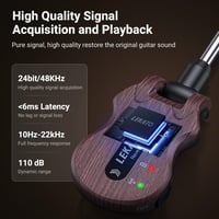 LEKATO 5.8 GHz Vezeték Nélküli Gitár Rendszer - Újratölthető Digitális Adó-Vevő Szett Elektromos Gitárhoz és Basszusgitárhoz 2
