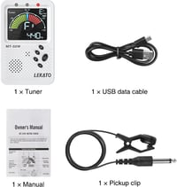 LEKATO Digitális Metronóm Hangoló - Újratölthető, Nagy LCD Kijelző, Gitár, Basszus, Hegedű, Ukulele Hangszerekhez, Fehér 8