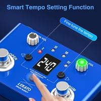 LEKATO Gitár Looper Pedál Hangoló Funkcióval - 4 Memóriahely, 11 Perces Felvétel, 30 Dobminta, USB Csatlakozás, Applikációs Szerkesztés, Ele 4