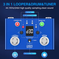 LEKATO Gitár Looper Pedál Hangoló Funkcióval - 4 Memóriahely, 11 Perces Felvétel, 30 Dobminta, USB Csatlakozás, Applikációs Szerkesztés, Ele 2