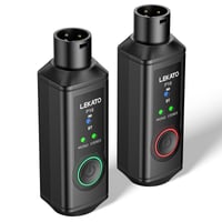 LEKATO P16 Bluetooth XLR prijímač, Hi-Fi stereo audio prijímač s dosahom 50 m, 15-hodinovou výdržou batérie, mono/stereo režimom, pre PA a DJ mixážne pulty 1