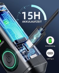 LEKATO P16 Bluetooth XLR prijímač, Hi-Fi stereo audio prijímač s dosahom 50 m, 15-hodinovou výdržou batérie, mono/stereo režimom, pre PA a DJ mixážne pulty 5