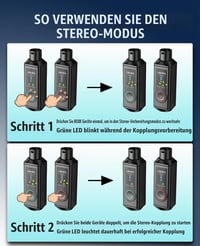 LEKATO P16 Bluetooth XLR prijímač, Hi-Fi stereo audio prijímač s dosahom 50 m, 15-hodinovou výdržou batérie, mono/stereo režimom, pre PA a DJ mixážne pulty 9