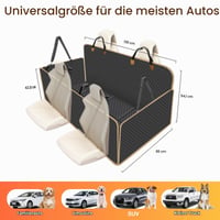 Lekespring autopoťah pre psov na zadné sedadlá s pevnými drevenými doskami, veľkosť L, čierny, ochranný poťah kompatibilný s SUV a osobnými automobilmi 4