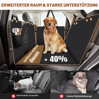 Lekespring autopoťah pre psov na zadné sedadlá s pevnými drevenými doskami, veľkosť L, čierny, ochranný poťah kompatibilný s SUV a osobnými automobilmi 3