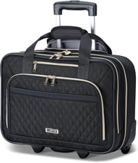 Lekespring Gurulós Laptop Táska Kerekes Trolley 15.6 Hüvelykes Notebook Vízálló Utazó Bőrönd Fekete Üzleti Férfi Női 1