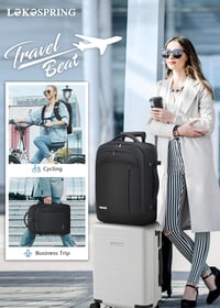 Lekespring Kézipoggyász Hátizsák 40x20x25 cm Ryanair Méretű, 6 Rendszerező Kockával, Utazó Táska Repülőre, Üzleti Útra és Hétvégi Kirándulás 2