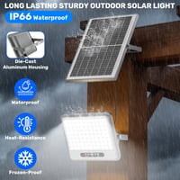 Proiector Solar de Exterior LEKIA cu Acumulator 12000mAh, Telecomandă, 3000K/4500K/6500K, Cablu 5m, Senzor Crepuscular, pentru Parcare, Curte, Garaj - 1 buc 6