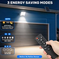 Proiector Solar de Exterior LEKIA cu Acumulator 12000mAh, Telecomandă, 3000K/4500K/6500K, Cablu 5m, Senzor Crepuscular, pentru Parcare, Curte, Garaj - 1 buc 5