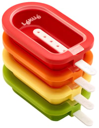Lékué mini formy na zmrzlinu, stohovateľné, 10,5 cm, 4 ks, mix farieb, silikónové 1