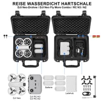 Prenosné vodoodolné pevné puzdro LEKUFEE pre dron DJI Neo, Neo Fly More Combo, diaľkový ovládač RC-N3, RC-N2 a príslušenstvo 2