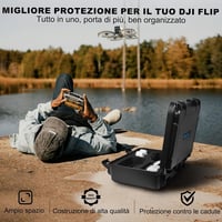 Carcasă rigidă impermeabilă LEKUFEE pentru DJI Fly More Combo, compatibilă cu DJI RC 2, RC N3 și RC N2, 8 baterii, hub de încărcare și accesorii, doar geanta 7