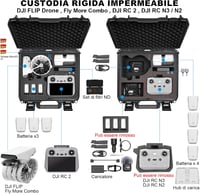 Carcasă rigidă impermeabilă LEKUFEE pentru DJI Fly More Combo, compatibilă cu DJI RC 2, RC N3 și RC N2, 8 baterii, hub de încărcare și accesorii, doar geanta 2