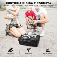 Carcasă rigidă impermeabilă LEKUFEE pentru DJI Fly More Combo, compatibilă cu DJI RC 2, RC N3 și RC N2, 8 baterii, hub de încărcare și accesorii, doar geanta 5