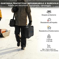 Carcasă rigidă impermeabilă LEKUFEE pentru DJI Fly More Combo, compatibilă cu DJI RC 2, RC N3 și RC N2, 8 baterii, hub de încărcare și accesorii, doar geanta 4